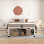 ROIL 14 Inch White Twin Size Bed Frame - Image 3