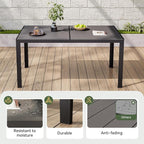 Aoxun 8-Piece Patio Table and Chairs Set & 15ft Patio Umbrella - Image 5