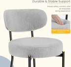 DUMOS Dining Chairs Set of 4, Mid Century Modern Chair Round Upholstered Curved - Image 3