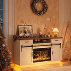 Jocoevol Fireplace TV Stand for TVs up to 65", Electric Fireplace - Image 7