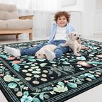 Area Rugs for Living Room, 6x9 Washable Vintage Rug for Bedroom, Non-Slip - Image 6