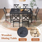 AMERLIFE 7-Piece Farmhouse Dining Table Set - Image 3