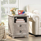 Joaxswe 18" Farmhouse Night Stands Set of 2 - Image 4