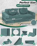 Lunix LX15 14pcs Modular Kids Play Couch, Design-Patent Child Sectional Sofa - Image 2
