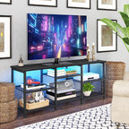 YGEOMER Entertainment Center for TVs Up to 55 Inch, Entertainment Stand - Image 6