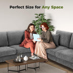 Kidirect 70in Corduroy Sofa, Comfy Loveseat Sofa No Tool Assembly, Couches - Image 7