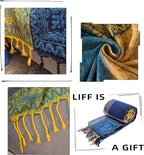 Bohemian Throw Blanket for Couch，Colorful Chenille Tassels Boho Woven Hippie - Image 4