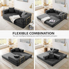 4-in-1 Folding Convertible Sofa Bed, 78 Inch Boneless Couch - Image 3
