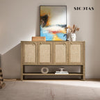 SICOTAS 55" Cherry Sideboard Buffet Cabinet - Image 4