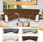 HDCAXKJ 100% Waterproof Reclining Sectional Couch Covers L Shape Recliner Sofa - Image 5