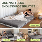 ZonLi Japanese Floor Futon Mattress Twin Size 75"x 39", 100% Cotton Cover 2.5'' - Image 4