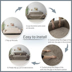 MYSKY HOME Couch Covers for 2 Cushion Couch Sofa, Chenille L Shape Sectional - Image 7