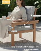 HDPE 4 Piece Patio Furniture Set, All-Weather Outdoor Couch - Image 2
