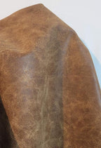 Acorn Medium Brown Distressed Soft faux Vegan PU {Peta Approved Vegan} Leather - Image 2