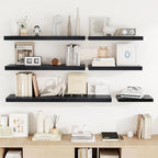 Acovy 48 Inch Floating Shelves, Wooden Shelves - Image 8