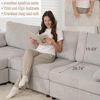 EASE MOOSE Oversized Sectional Modular Sofa, Large Sectional Couch Wide Deep - Image 6