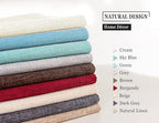 Stellhome Pack of 2 Farmhouse Burlap Throw Pillow Covers Linen Cushion Covers - Image 5