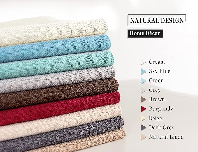 Stellhome Burlap Throw Pillow Covers Solid Farmhouse Linen Pillowcase - Image 5
