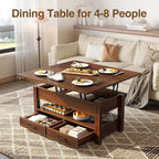Rolanstar Coffee Table Lift Top, Converts to Dining Table - Image 5
