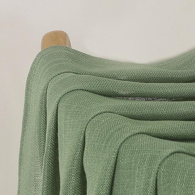 Chyhomenyc Sage Green Semi Sheer Curtains 96 Inches Long 2 Panels - Image 9