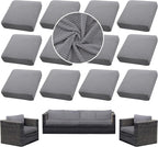 Outdoor Cushion Covers Set, Replacement by SUKAIKEQA