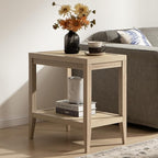 SICOTAS Rattan Nightstand Bedside Table by SICOTAS
