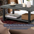 Pomona 42-Inch Rectangular Solid Wood Coffee Table - Image 5