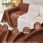 DREAMINGO Sofa Covers Washable Thick Chenille Couch Cover - Image 3