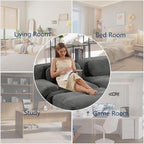 Boneless Sectional Couch, No Assembly Required, 152.7” Modular Cloud Sofa - Image 8