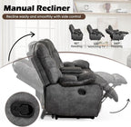 HAOMARKETS 3 Pieces Recliner Sofa Furniture Set, Include 2 Power Recliner Chairs - Image 4