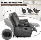 HAOMARKETS Manual Reclining Loveseat Sofa Set of 2 - Image 3