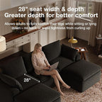 Novilla 133.8" Modular Cloud Couch, Modern Sectional Sofa - Image 15