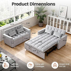 Convertible Sleeper Sofa Bed, Loveseat Sleeper Sofa - Image 2