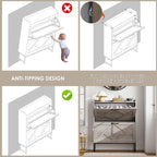 Nicetree Shoe Cabinet Storage for Entryway, Narrow Shoe Storage Cabinet - Image 7