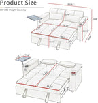 hansones ​66" Multi-Functional Pull-Out Sofa Bed - Image 2