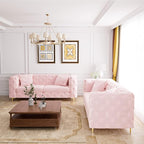 DAMAIFROM 75" Sofa Couch Mid Century Modern Velvet Couch Tufted Button Sofa - Image 6