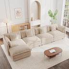 mikibama Modular Sectional Sofa, 146.5 Inch L Shaped Couch Set by Mikibama