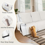 HDCAXKJ Reclining Sectional Couch Covers L Shape Recliner Sofa Middle Console - Image 3