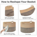 90L Extra Large Blanket Basket, Woven Rope Laundry Basket Hamper - Image 8
