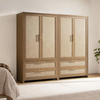 SICOTAS Larger Armoire Wardrobe Closet, Boho Armoire Clothes Organizer by SICOTAS