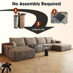 136" Sectional Couches for Living Room Cloud Couch Sofa - Image 7