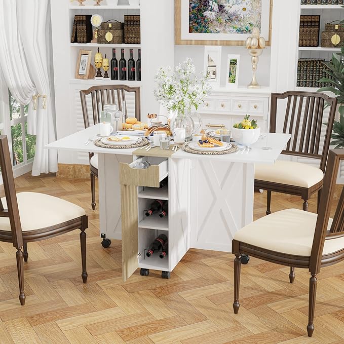 3imothrix Folding Dining Table, Small Dining Table, Space Saving Dining Table - Image 3