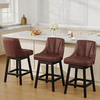 YaFiti Swivel Bar Stools Set of 3, 26 Inch Counter Height Bar Stools - Image 7