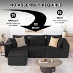 Weture 107.4" Cloud Couch Sectional, Modular Sofa - Image 5