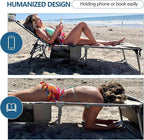 Tanning Chair with Face Hole, Adjustable Folding Chaise Lounge Chairs - Image 6