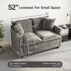Loveseat Sofa, Comfy Chenille Small Couch - Image 2