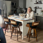 Set of 2 Rattan Swivel Counter Stools - Image 4