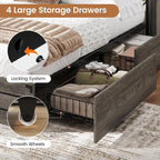 VIAGDO Wooden Bed Frame Full Size - Image 6