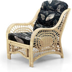 Malibu Lounge Living Accent Armchair Natural Rattan Wicker Handmade Design - Image 4