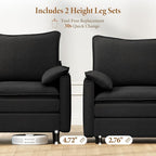 Vesgantti 142" U Shaped Sectional Couch, Comfy Cloud Modular Sectional Sofa - Image 4